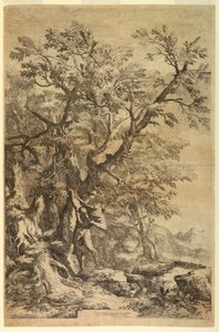 キタイロン山に露出したオイディプス 作： Salvator Rosa