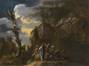 ポリクラテスの磔刑、1664年頃（キャンバスに油彩） 作： Salvator Rosa
