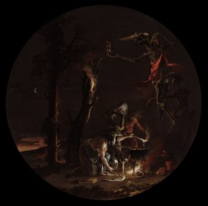 魔術の情景：夕方 1645-49年頃 油彩・カンヴァス 作： Salvator Rosa