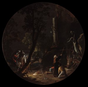 魔術の情景：夜 1645-49年頃 油彩・カンヴァス 作： Salvator Rosa