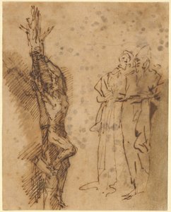 ポリクラテスの磔刑の習作 作： Salvator Rosa