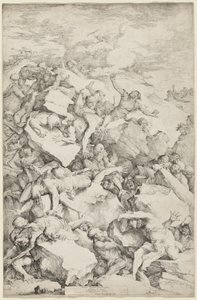 巨人の陥落 作： Salvator Rosa