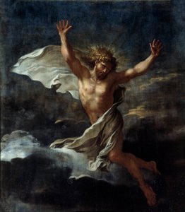 復活したキリストの絵 サルバトール（サルバトーレ）・ローザ（1615-1673）の作品 17世紀 Sun.1,09x0,96 m シャンティイ、コンデ美術館