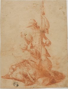 二人の男戦士 作： Salvator Rosa