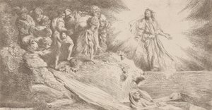 ラザロの復活、1645年。 作： Salvatore Castiglione