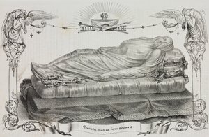 Giuseppe Sanmartino (noin 1720-1793), Cappella Sansevero, Napoli, Campania, Italia, Salvatore Puglian litografia Poliorama Pittorescosta, n:o 33, 26. maaliskuuta