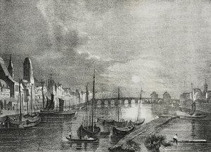 Vista de Frankfurt, Alemanha, litografia de Salvatore Puglia de Poliorama Pittoresco, n 19, 18 de dezembro 作： Salvatore Puglia