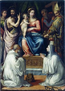 聖母ボルセーナのクリスティーナ、洗礼者ヨハネ、フィリップ、ニコラス…、1540年。 作： Salviati