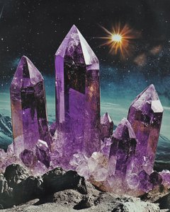 宇宙のアメジストの風景