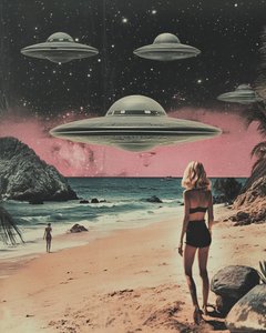 宇宙のビーチでの出会い 作： Samantha Hearn
