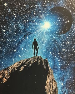 宇宙を見つめる男 作： Samantha Hearn