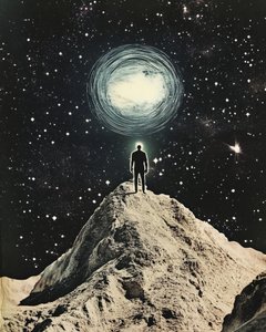 宇宙の光に照らされた男 作： Samantha Hearn