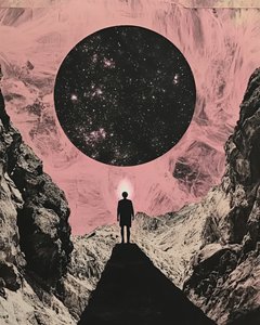宇宙の空の下にいる男 作： Samantha Hearn