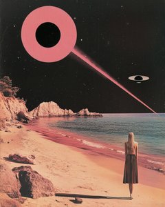 ピンクUFOビーチナイト 作： Samantha Hearn