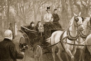 ビクトリア女王の最後のドライブ: オズボーン、1 月 15 日 作： Samuel (after) Begg
