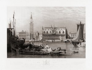 ヴェネツィア、ドージェの宮殿とサンマルコ広場 作： Samuel (after) Prout