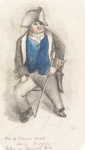 ジョセフ・バーギンの肖像 1844年頃（黒鉛と水彩画）