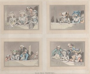サイド ボックス スケッチ、1786 年 6 月 5 日。 作： Samuel Alken