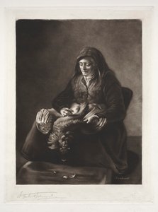 レンブラントの母、19〜20世紀。 作： Samuel Arlent Edwards