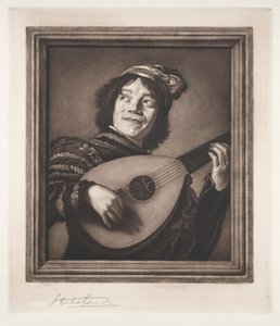 リュート奏者、19世紀から20世紀。 作： Samuel Arlent Edwards