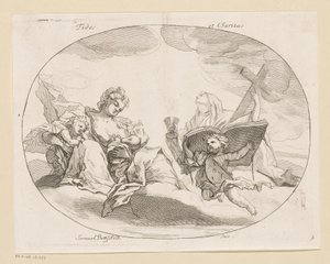 Fides（信仰）とCharitas（愛） Fides et Charitas (オブジェクトのタイトル) いろいろなデザイン（シリーズタイトル） Opera Varia Historica, Poetica & Iconologica (シリーズタイトル) 作： Samuel Bottschild