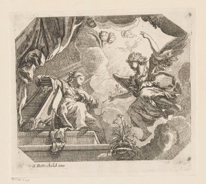 マリアへの告知 いろいろなデザイン（シリーズタイトル） Opera Varia Historica, Poetica & Iconologica (シリーズタイトル) 作： Samuel Bottschild