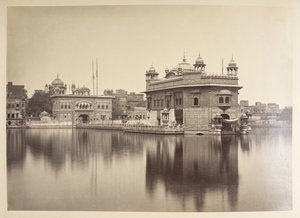 黄金寺院、ウムリトサル。  写真家: サミュエル・ボーン 黄金寺院、ウムリトサル。  写真家: サミュエル・ボーン  サミュエル・ボーンを中心としたインドの写真集  1864年 作： Samuel Bourne