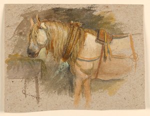 馬の習作、カンペール、ブルターニュ 作： Samuel Colman
