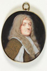 白衣を着た紳士（水彩・ベラム 作： Samuel Cooper