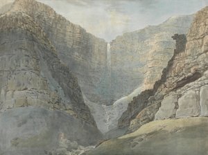 滝のある岩の峡谷 作： Samuel Davis