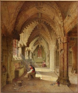 ロスリン礼拝堂、1852年 作： Samuel Dukinfield Swarbreck