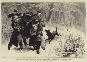 ロシアの帝国熊狩り、死者、オーストリア皇帝賞 作： Samuel Edmund Waller