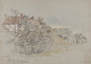 タンブリッジウェルズ近郊のラストホールコモン、1845年頃（紙、鉛筆、トイレ、ガッシュ） 作： Samuel Gillespie Prout
