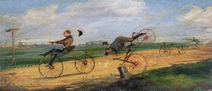 Lallement Velocipedesの間のレース、1869 作： Samuel Henry Alken