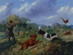 キジ射撃（オイル） 作： Samuel Henry Alken