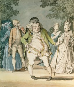 マカロニ、1774 作： Samuel Hieronymous Grimm