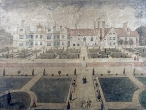 ウェルベック修道院、南西正面から、1780年頃（紙にwc） 作： Samuel Hieronymous Grimm