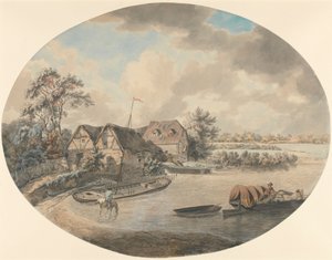 Mill on the Avon、パーショア、ウスターシャー 作： Samuel Hieronymus Grimm