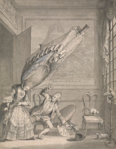 ロンドンのフランス人女性 作： Samuel Hieronymus Grimm
