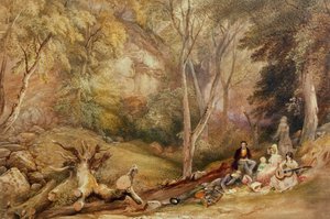リーの森での写生会、1830年頃