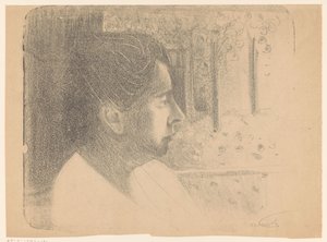 窓辺のベッツィー 作： Samuel Jessurun de Mesquita (signed by artist)
