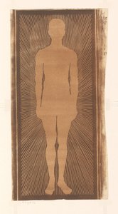 光線がいたるところにある男のシルエット 作： Samuel Jessurun de Mesquita (signed by artist)