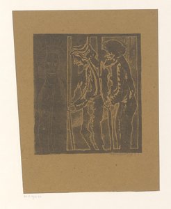 目を閉じた姿で二人の男 作： Samuel Jessurun de Mesquita (signed by artist)