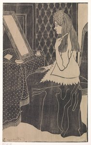化粧台の女性 作： Samuel Jessurun de Mesquita (signed by artist)