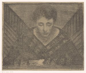 Vネックの女性 作： Samuel Jessurun de Mesquita (signed by artist)