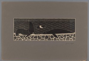 アシカ（原題） 作： Samuel Jessurun de Mesquita (signed by artist)