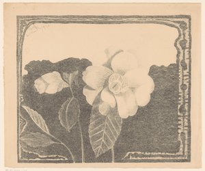 ツバキ、左はつぼみ中の花 作： Samuel Jessurun de Mesquita