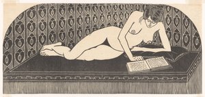 読書（裸で横になって本を読む） 作： Samuel Jessurun de Mesquita