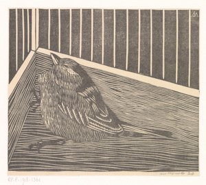 かごの隅にいる鳥 作： Samuel Jessurun de Mesquita