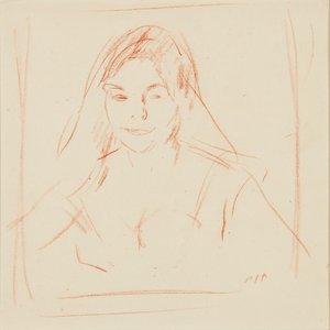 ベールを持つ少女 (楽観的) 作： Samuel John Peploe